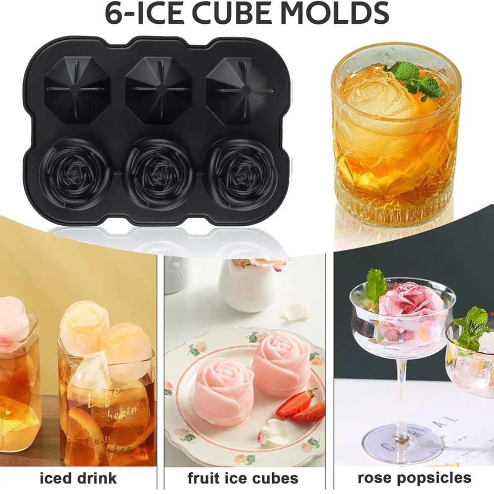 6-rums rose isterningbakke med tragt